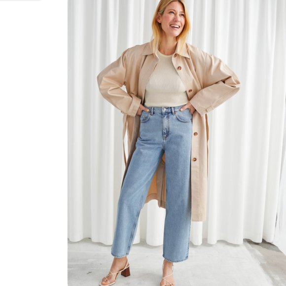 & Other Stories Jackets & Blazers - Other Stories Belted Oversized Canvas Coat